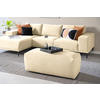 HOCKER in Textil Beige  - Beige/Schwarz, Modern, Kunststoff/Textil (102/41/52cm) - Trendmanufaktur