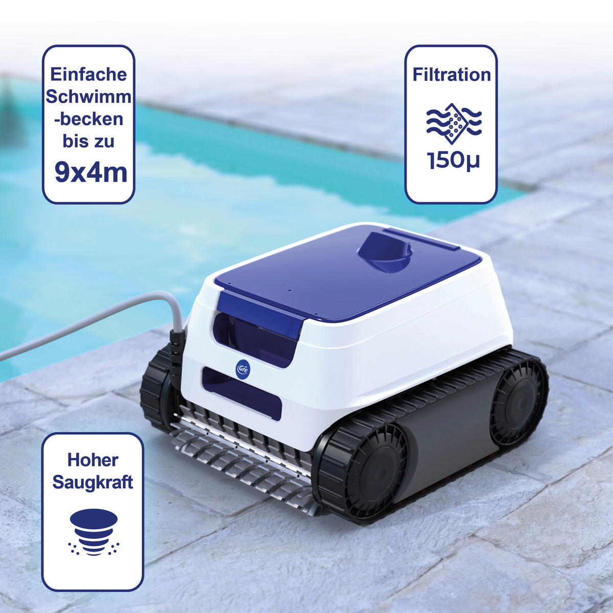 POOLROBOTER WR000501  - Weiß, KONVENTIONELL, Kunststoff (40/29/43cm) - Gre