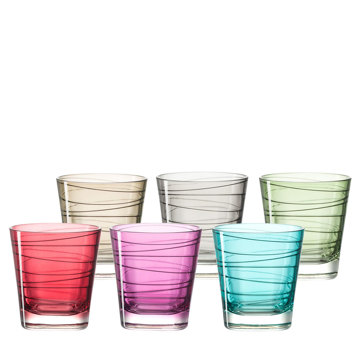 GLÄSERSET Vario  6-teilig  - Multicolor, Basics, Glas (26/9,8/17,4cm) - Leonardo
