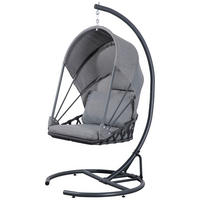 HÄNGESESSEL  - Anthrazit/Grau, Basics, Textil/Metall (120/100/200cm) - Acamp