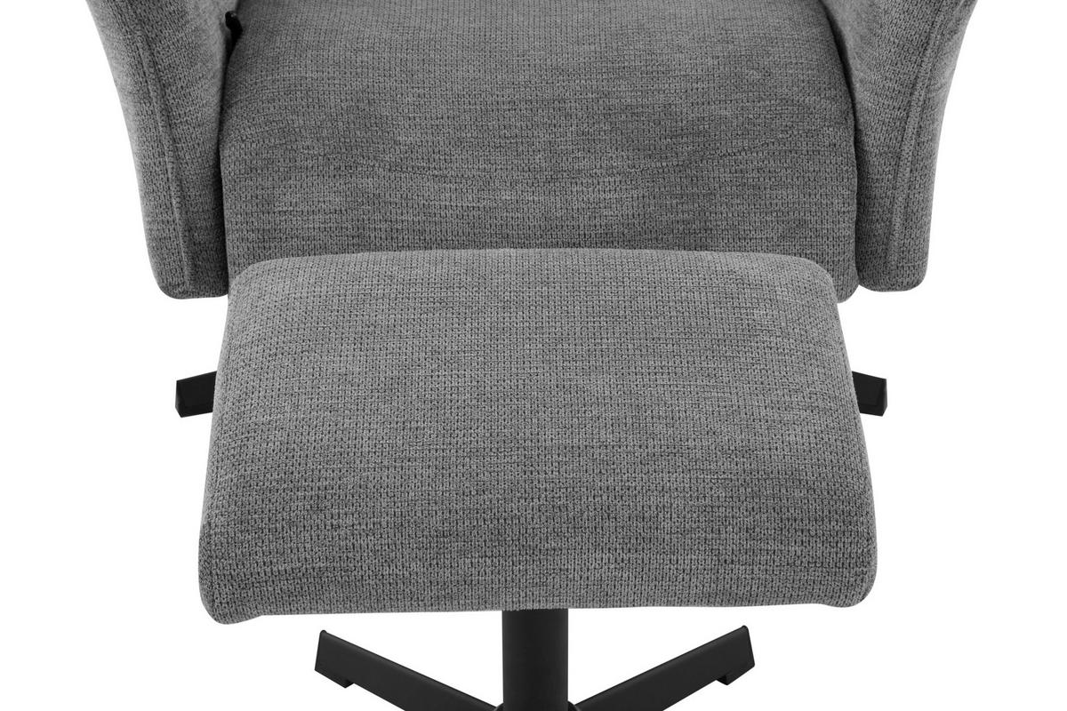RELAXSESSELSET Mikrofaser    - Schwarz/Grau, Design, Textil/Metall (76/110/85.5cm) - Welnova