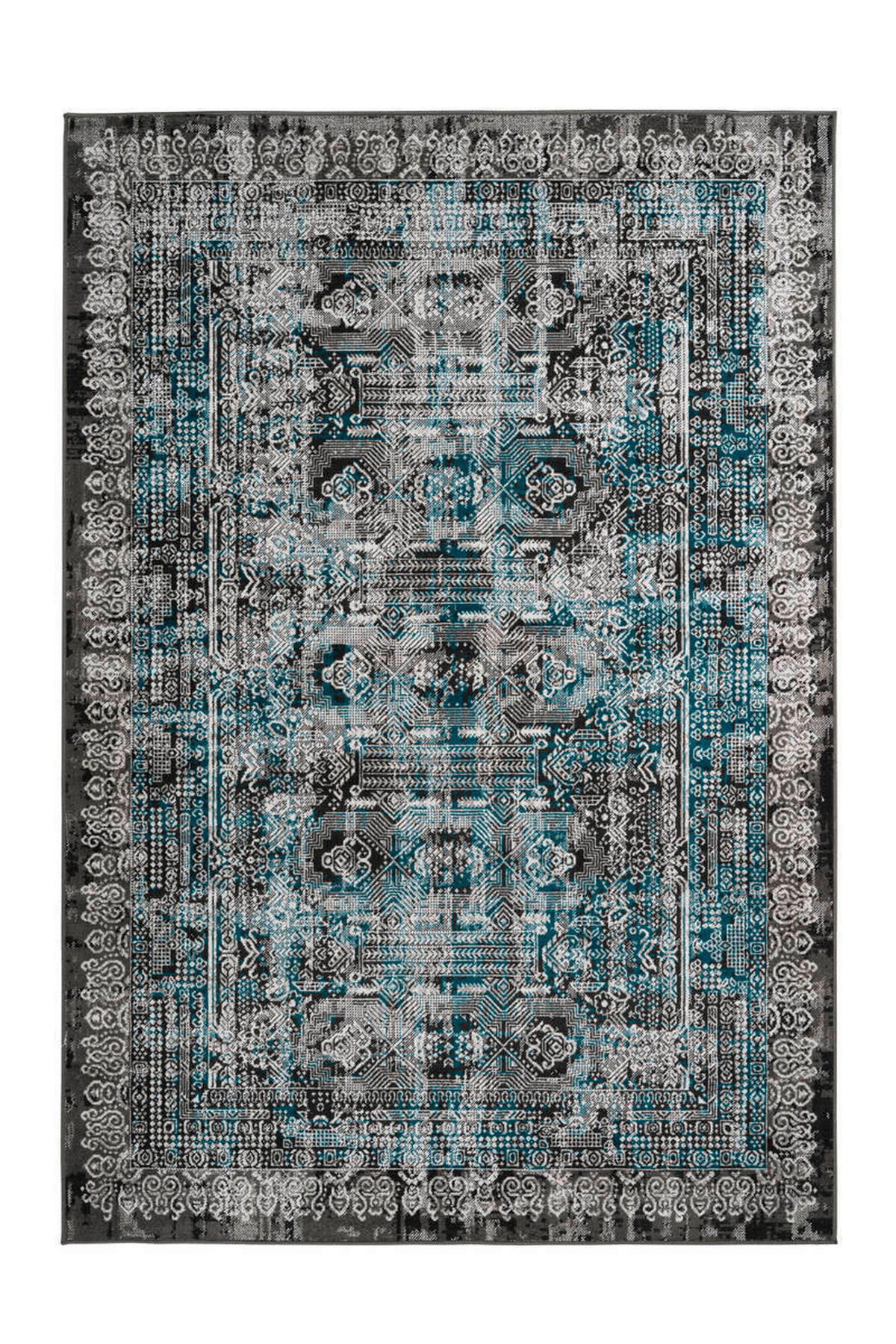VINTAGE-TEPPICH 200/290 cm Ariya Blau  - Blau, Trend, Textil (200/290cm) - Kayoom