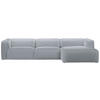 ECKSOFA in Webstoff Hellgrau  332/163 cm  - Hellgrau/Schwarz, Design, Kunststoff/Textil (332/163cm) - Stylife