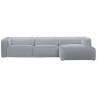 ECKSOFA in Webstoff Hellgrau  - Hellgrau/Schwarz, Design, Kunststoff/Textil (332/163cm) - Stylife