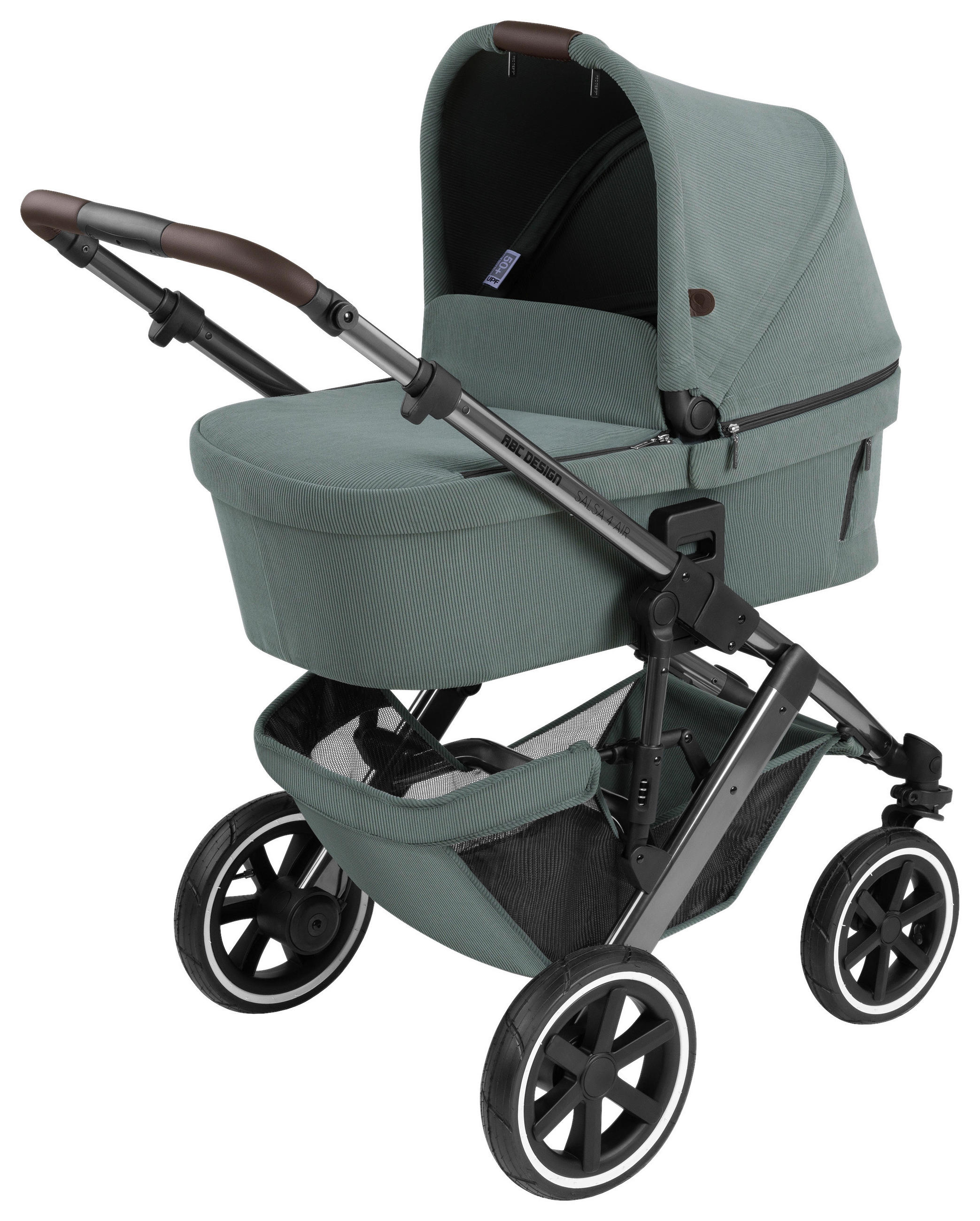 KOMBIKINDERWAGEN  Salsa 4 Air  ALOE  - Anthrazit/Grün, Basics, Textil/Metall (95/63/110cm) - ABC Design