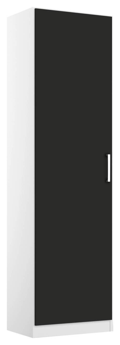 DREHTÜRENSCHRANK 47/210/54 cm 1-türig Grau, Weiß  - Chromfarben/Weiß, MODERN, Holzwerkstoff/Kunststoff (47/210/54cm) - Rauch Möbel
