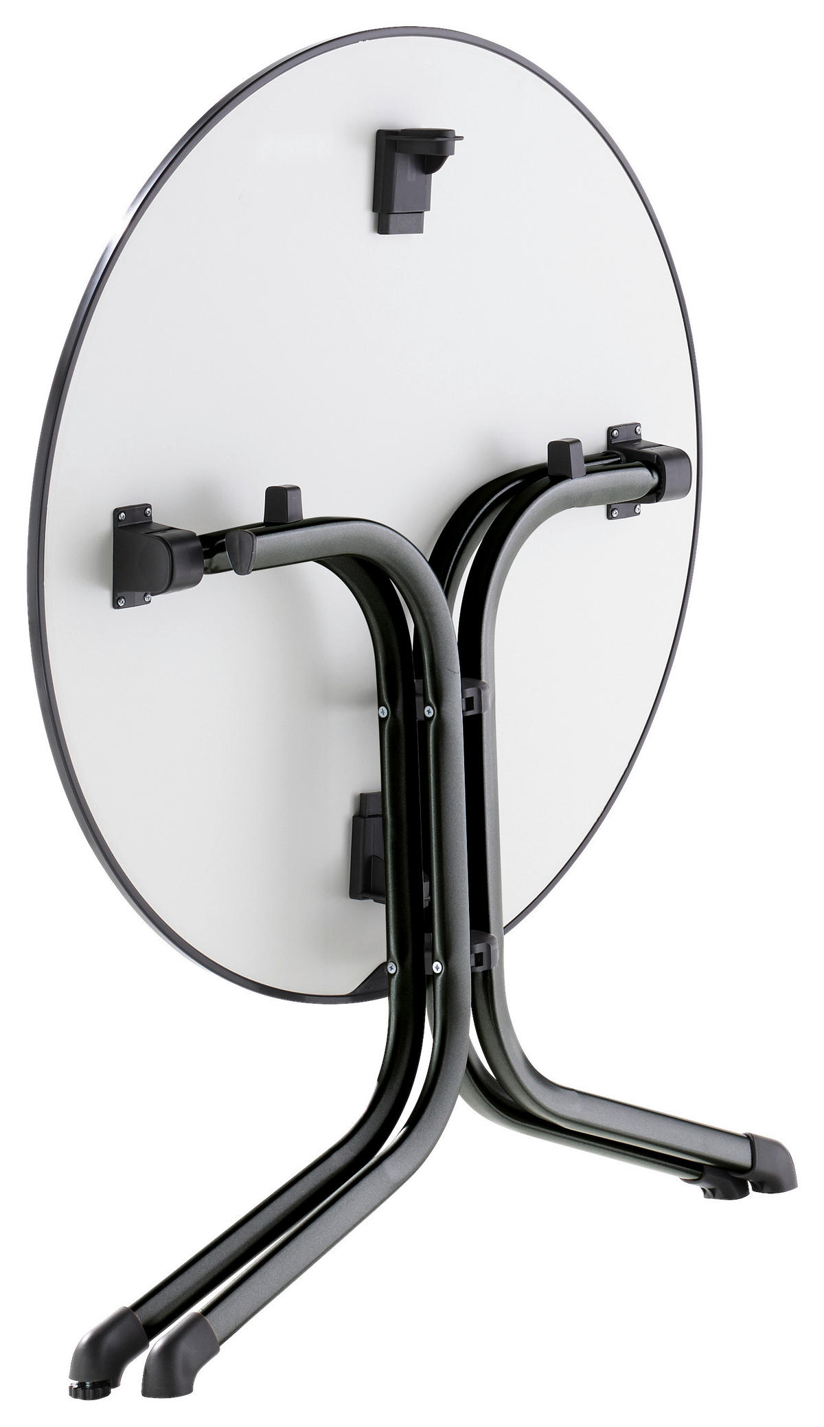 GARTENKLAPPTISCH 85/85/72 cm Metall rund  - Schieferfarben/Dunkelgrau, Basics, Kunststoff/Metall (85/85/72cm) - Sieger