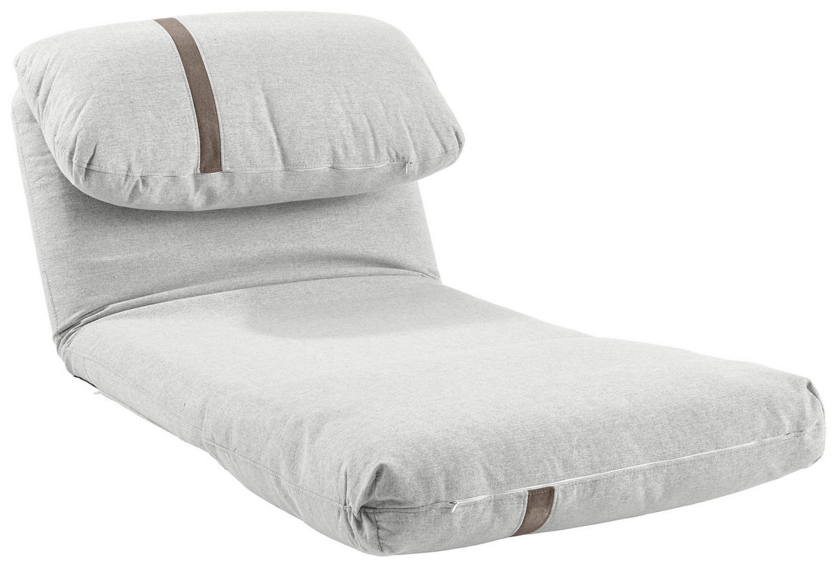 SCHLAFSESSEL Webstoff Weiß    - Hellbraun/Weiß, MODERN, Textil (78/58/82cm) - Livetastic