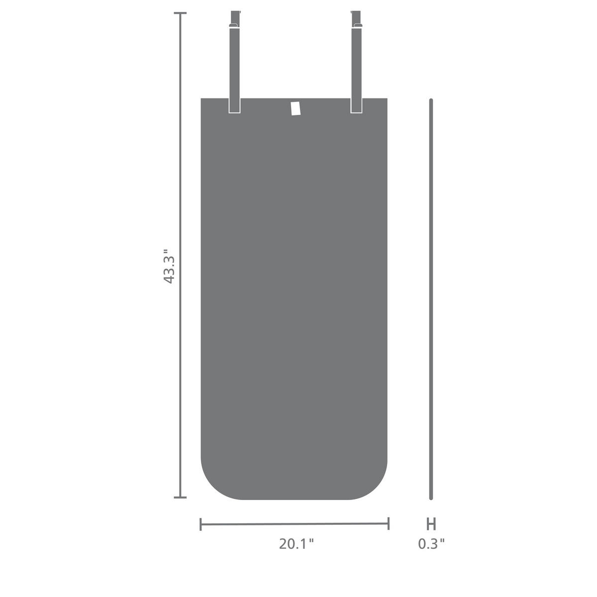 PODLOGA ZA PEGLANJE ZA VRATA - siva, Osnovno, metal/tekstil (50/110/0,8cm) - Brabantia