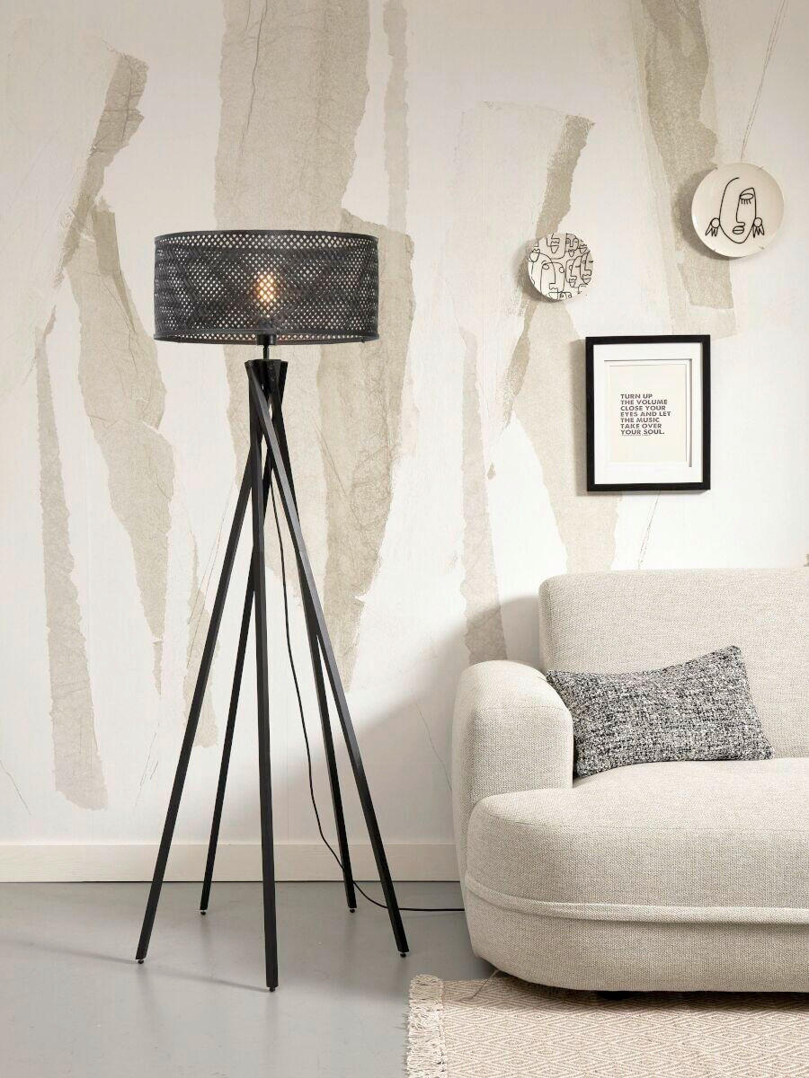 STOJACÍ LAMPA, 53/53/146 cm - černá, Trend (53/53/146cm) - Good & Mojo
