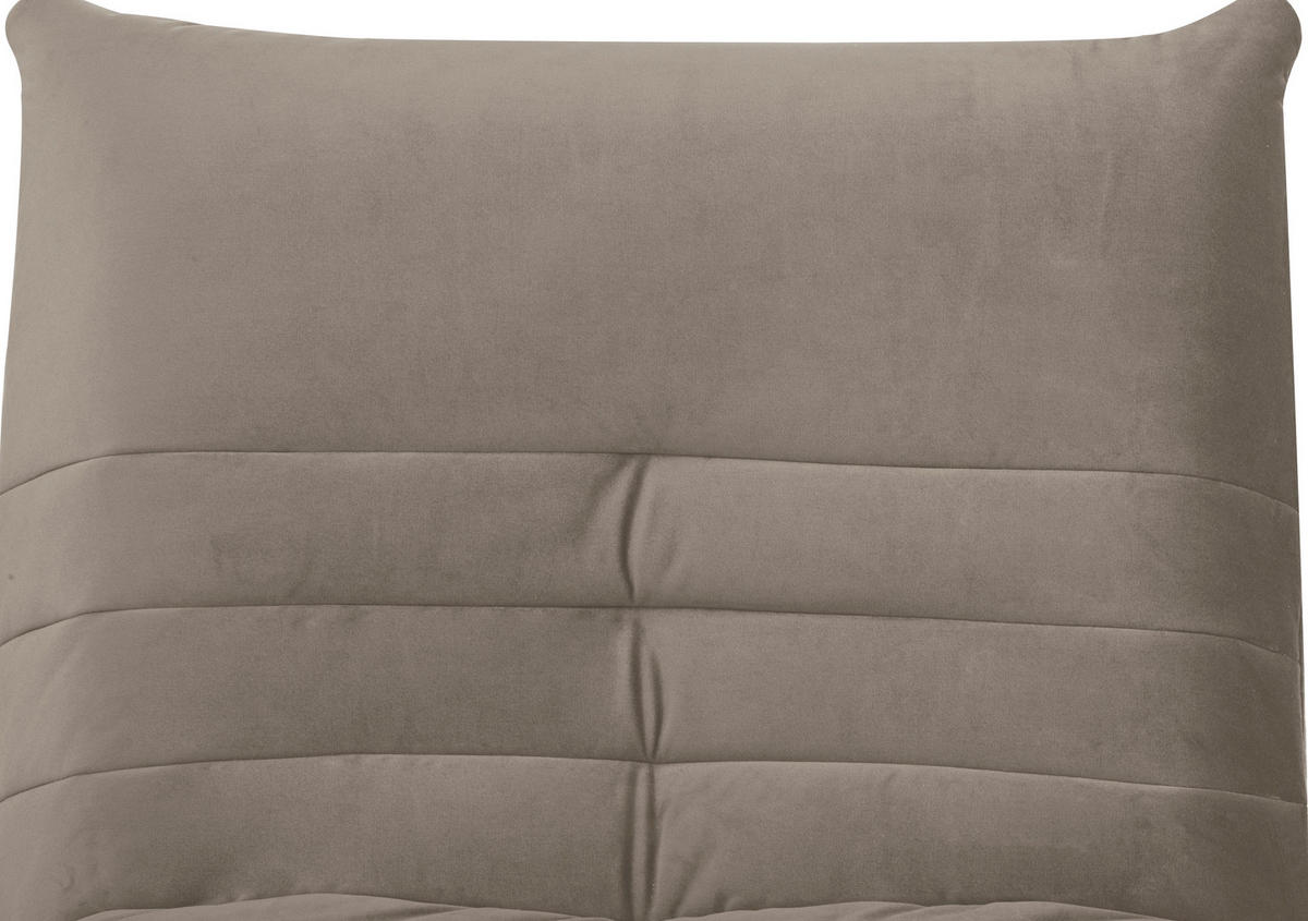 SESSEL Samt Taupe    - Taupe/Schwarz, MODERN, Textil/Metall (75/92/87cm) - MID.YOU