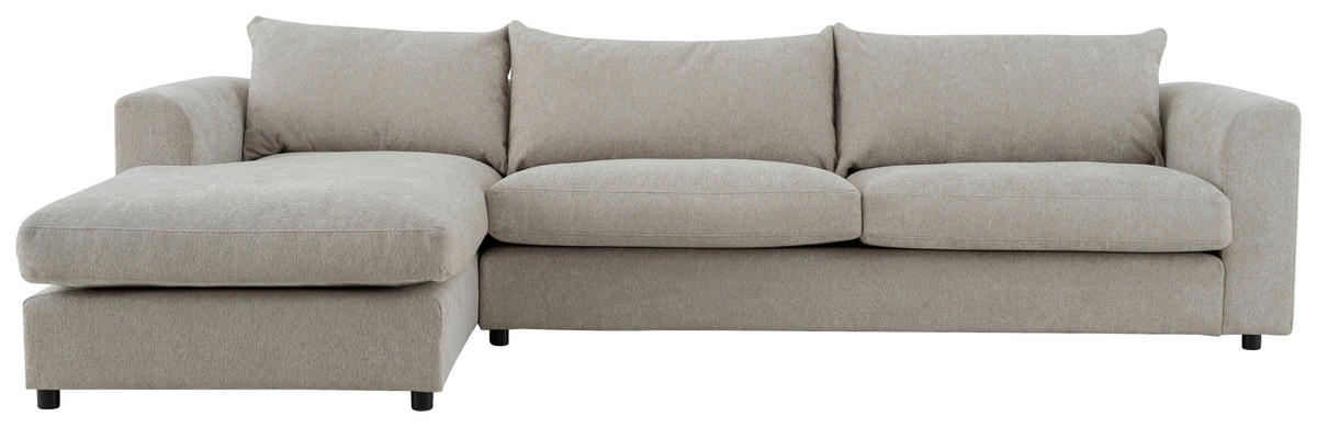 SOFFA i flatväv beige  - beige/svart, Klassisk, metall/trä (300/185cm) - Pure Home Comfort