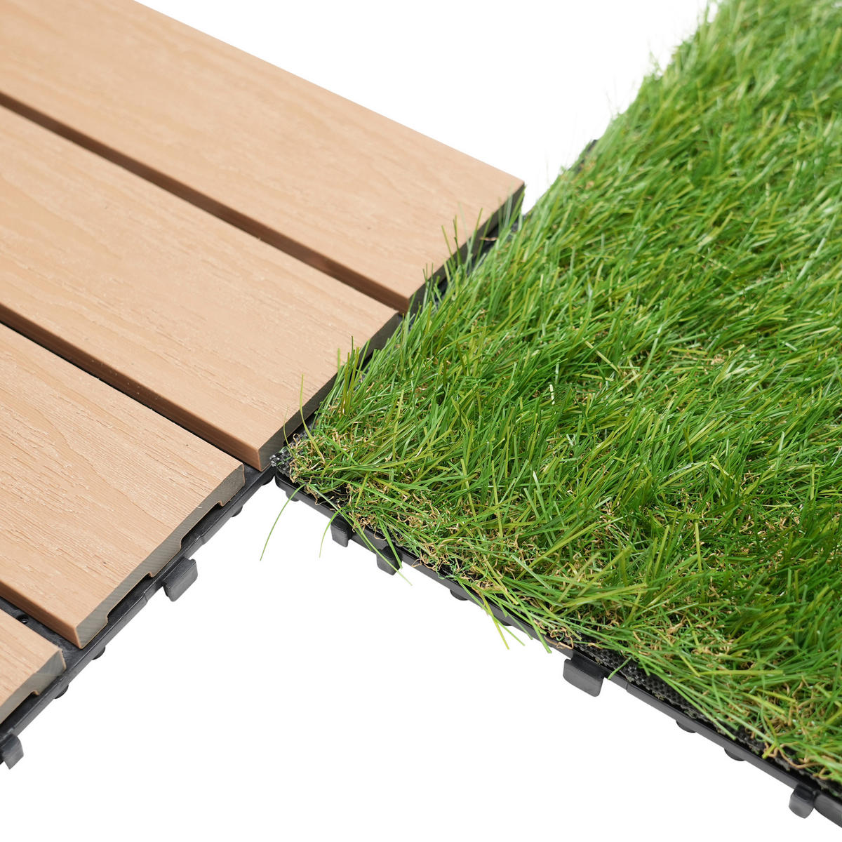 TERRASSENFLIESE 11 Stück  - Grün, Kunststoff (30/30/2,1cm) - Ambia Garden