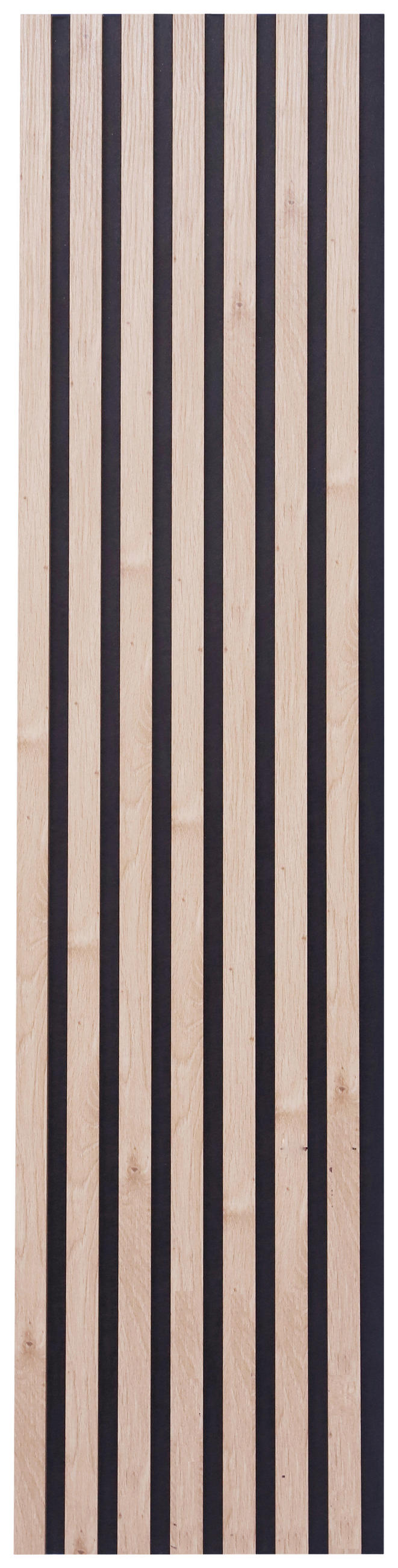 AKUSTIKPANEEL Nachbildung, Echtholz 30,5/132,5/2,1 cm 4 Stück  - Schwarz/Eiche Artisan, Trend, Holz/Holzwerkstoff (30,5/132,5/2,1cm) - Boxxx