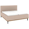 POLSTERBETT Matratze, Lattenrost, Bettkasten 180/200 cm  in Taupe  - Taupe/Graphitfarben, Design, Holz/Textil (180/200cm) - Musterring