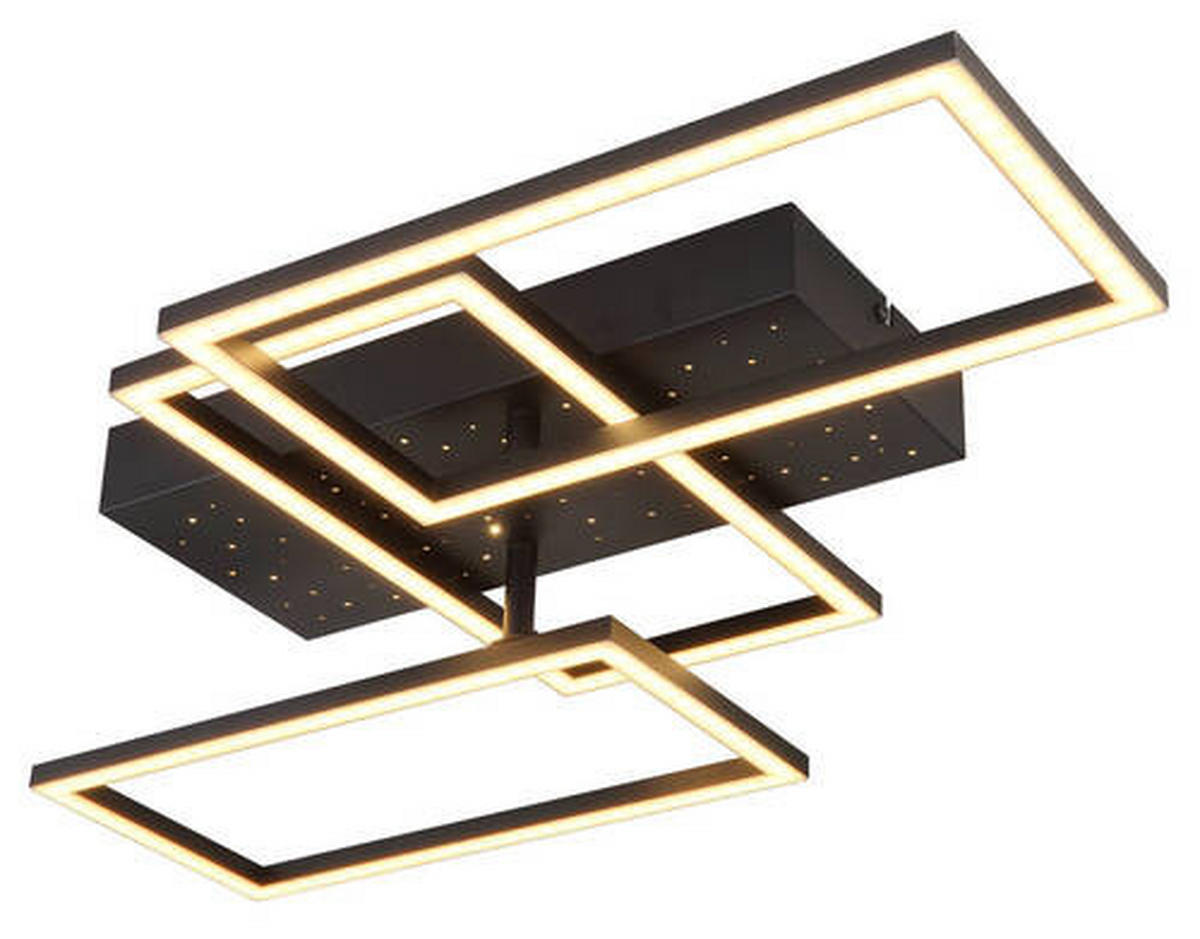 STROPNA LED-SVETILKA   //3000 K/230 V/ - črna/opal, Design, kovina/umetna masa (59/40,5/9,7cm) - Globo