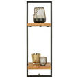 WANDREGAL 25/75/25 cm  - Schwarz/Akaziefarben, Trend, Holz/Metall (25/75/25cm) - Landscape