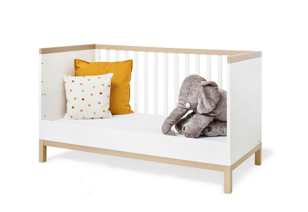GITTERBETT PINOLINO LIGHT 140/70 cm  - Ahornfarben/Weiß, Design, Holz/Holzwerkstoff (140/70cm) - Pinolino