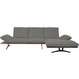 ECKSOFA in Flachgewebe Grau  - Schwarz/Grau, Design, Holz/Textil (314/159cm) - Dieter Knoll