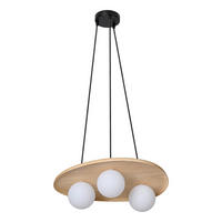 HÄNGELEUCHTE 50/38,5/150 cm   - Naturfarben, Basics, Glas/Holz (50/38,5/150cm) - Osram