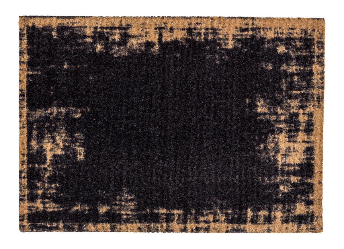 FUßMATTE  50/70 cm  Schwarz, Dunkelorange  - Dunkelorange/Schwarz, Design, Textil (50/70cm) - Esposa