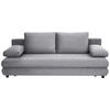 SCHLAFSOFA Webstoff Hellgrau  - Hellgrau/Schwarz, Design, Kunststoff/Textil (197/77/81cm) - home24