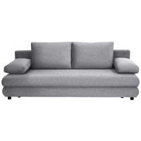 SCHLAFSOFA  mit Stoffauswahl Webstoff Hellgrau  - Hellgrau/Schwarz, Design, Kunststoff/Textil (197/77/81cm) - home24