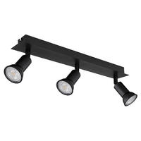 BODOVÉ SVIETIDLO, 35 W/GU10, 40/6/9 cm - čierna, Design, kov (40/6/9cm) - Globo