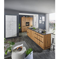 EINBAUKÜCHE MANHATTAN  - Eichefarben/Grau, Design, Holzwerkstoff - Nolte Küchen