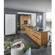 EINBAUKÜCHE   - Eichefarben/Grau, Design, Holzwerkstoff - Dieter Knoll