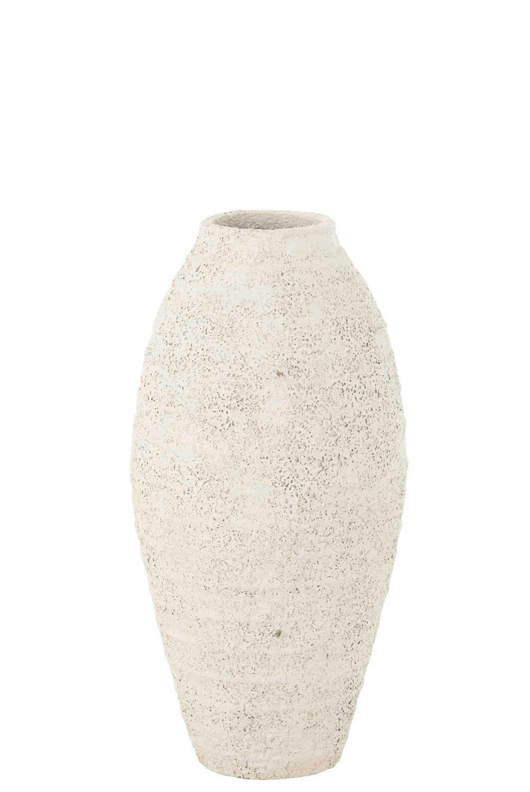 DEKOVASE  - Weiss, Design, Stein (38/38/80cm) - Ambia Home