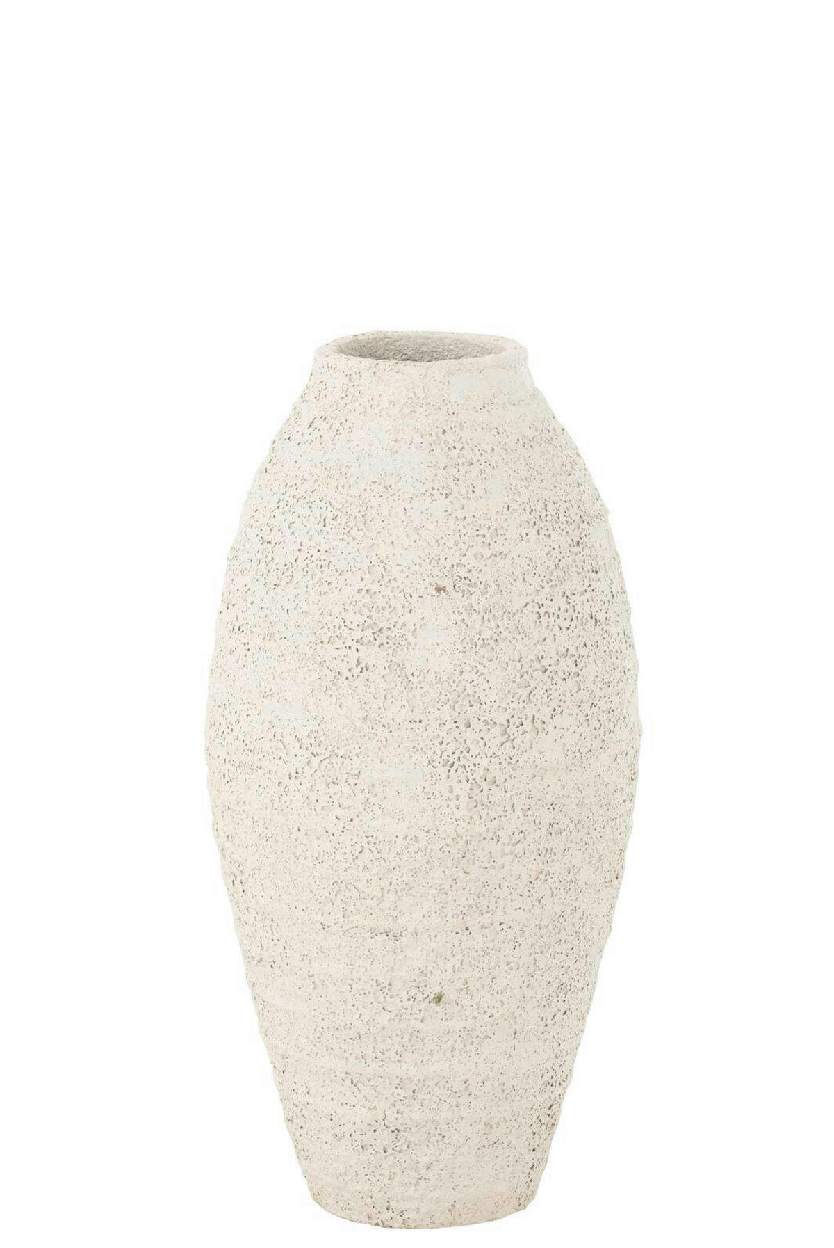 DEKOVASE  - Weiss, Design, Stein (38/38/80cm) - Ambia Home