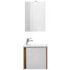 GÄSTEBAD - Weiss/Eichefarben, Konventionell, Glas/Holzwerkstoff (50cm) - Xora