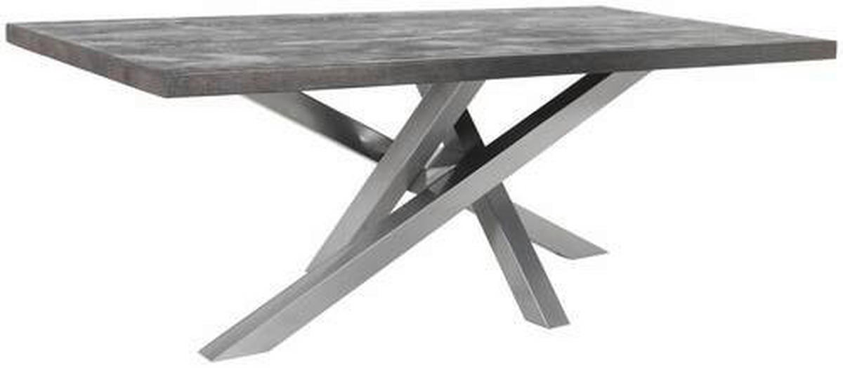 TISCHGESTELL in Metall 160/70/72 cm   - Silberfarben, MODERN, Metall (160/70/72cm) - Boxxx