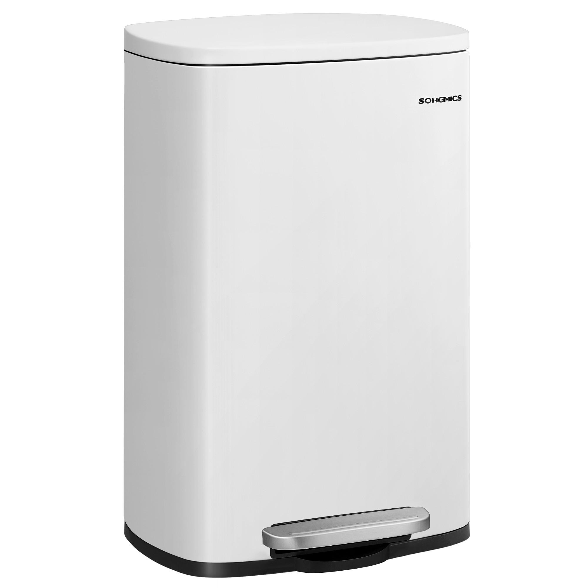 ABFALLSAMMLER 50 L  - Schwarz/Weiß, Basics, Kunststoff/Metall (43,2/63,2/37cm)