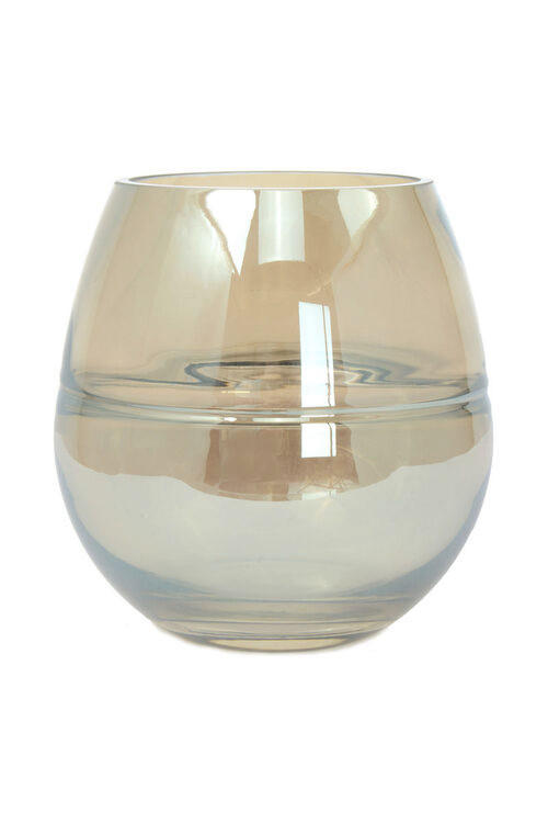 VASE  - Bernsteinfarben, Design, Glas (17/17/17cm) - Kayoom