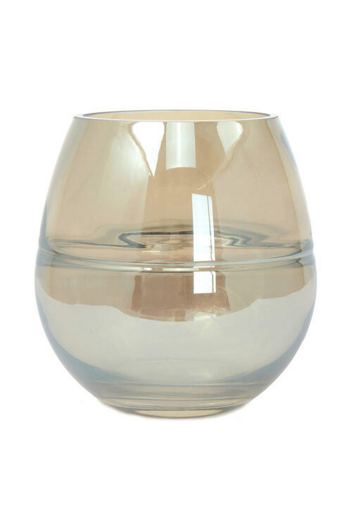 VASE  - Bernsteinfarben, Design, Glas (17/17/17cm) - Kayoom
