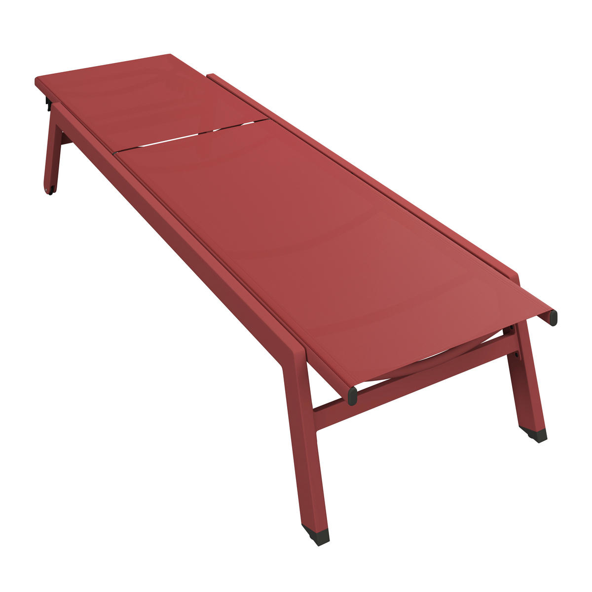 SONNENLIEGE 55/92/164 cm  - Rot, Design, Textil/Metall (55/92/164cm) - Ambia Garden