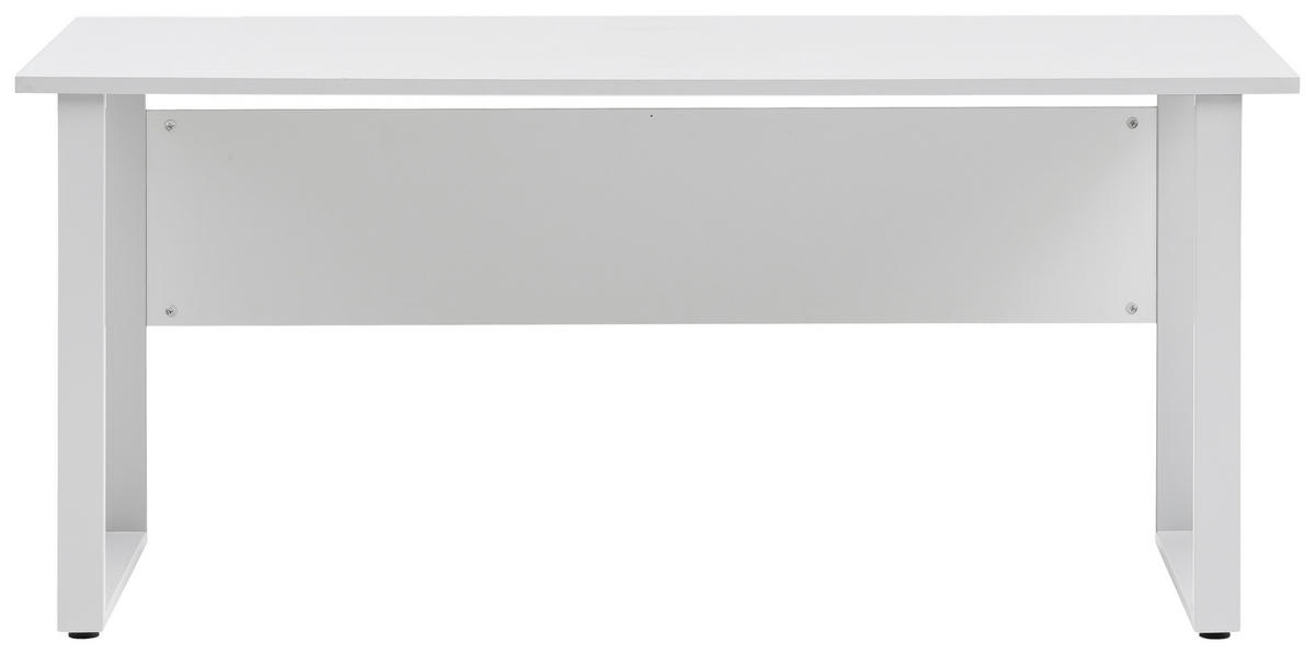 SCHREIBTISCH 160/65/73,2 cm  in Alufarben, Hellgrau  - Hellgrau/Alufarben, KONVENTIONELL, Holzwerkstoff/Metall (160/65/73,2cm) - MID.YOU