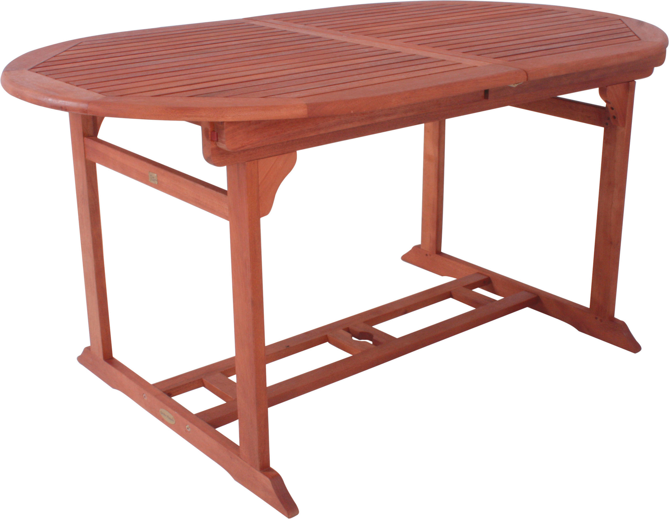 GARTENTISCH 150-200/90/74 cm Holz oval  - Braun, Basics, Holz (150-200/90/74cm) - Gardenson