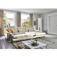 ECKSOFA  in Echtleder Ecru  334/176 cm  - Ecru/Schwarz, Design, Leder/Metall (334/176cm) - Dieter Knoll