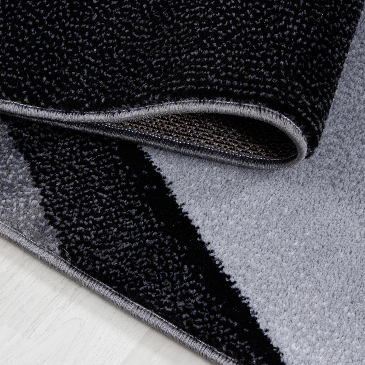WEBTEPPICH 160/230 cm Plus 8010 Schwarz, Weiß  - Schwarz/Weiß, Design, Textil (160/230cm) - Novel