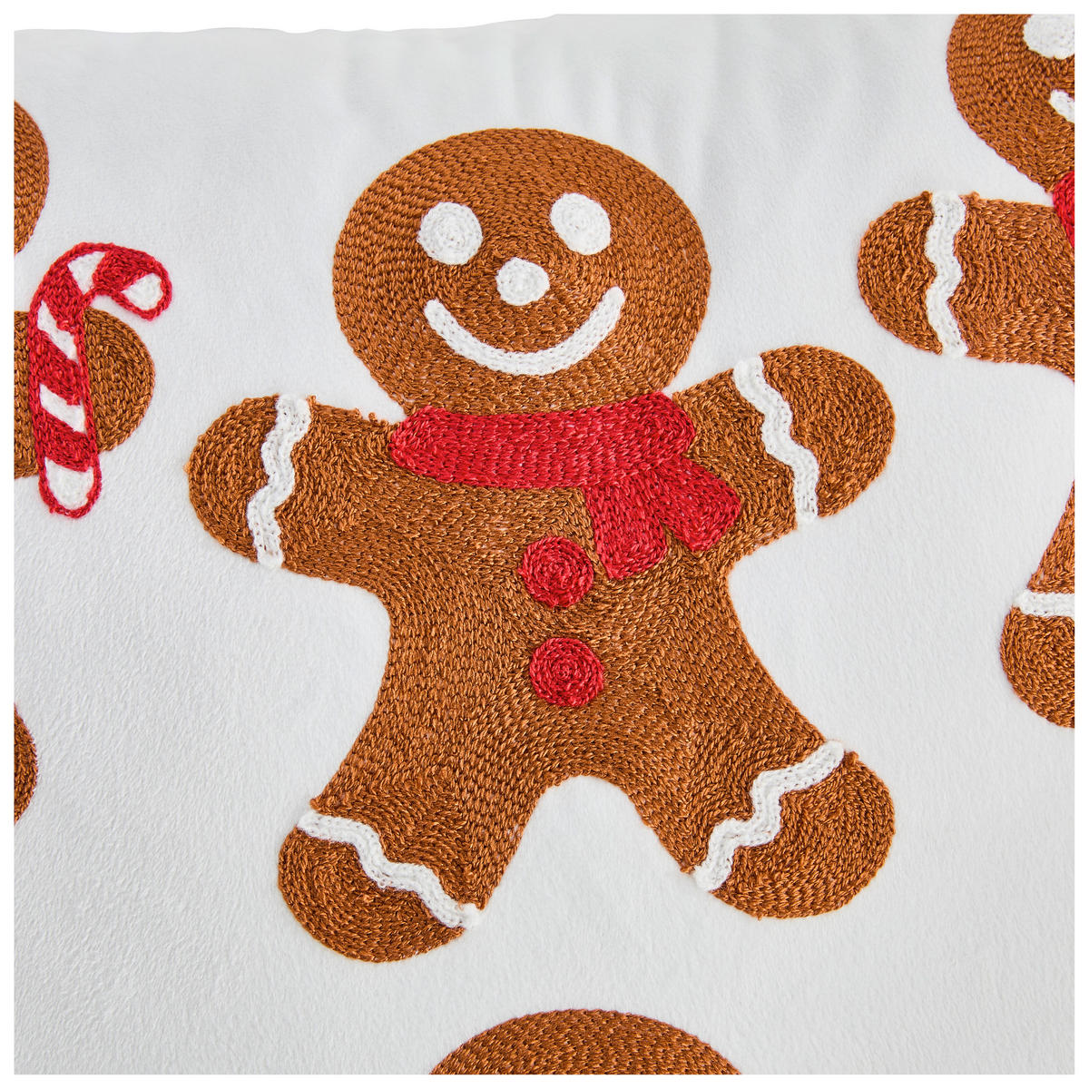 KISSENBEZUG GINGERMAN  - Rot/Braun, Design, Textil (45cm) - X-Mas