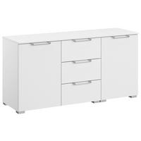 SIDEBOARD 120/61/42 cm  in Weiss  - Weiss/Silberfarben, Design, Holzwerkstoff/Kunststoff (120/61/42cm) - Novel
