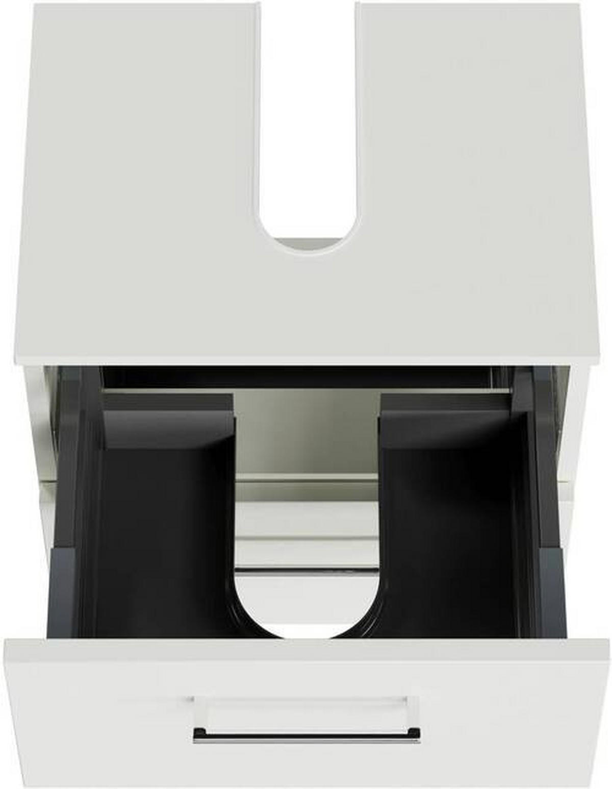 WASCHBECKENUNTERSCHRANK 45/49,8/33,3 cm  - Chromfarben/Weiß, KONVENTIONELL, Holzwerkstoff/Metall (45/49,8/33,3cm) - Sadena