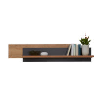 WANDBOARD Balkeneiche furniert Grau, Eichefarben  - Eichefarben/Grau, Design, Holz (157,5/33,6/25cm) - Dieter Knoll