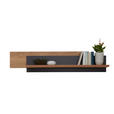 WANDBOARD  157,5/33,6/25 cm  - Eichefarben/Grau, Design, Holz/Holzwerkstoff (157,5/33,6/25cm) - Dieter Knoll