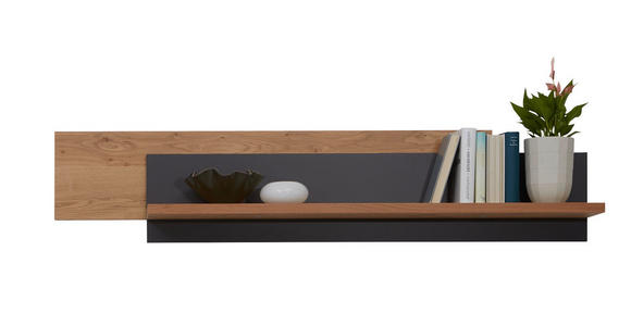 WANDBOARD  157,5/33,6/25 cm  - Eichefarben/Grau, Design, Holz/Holzwerkstoff (157,5/33,6/25cm) - Dieter Knoll