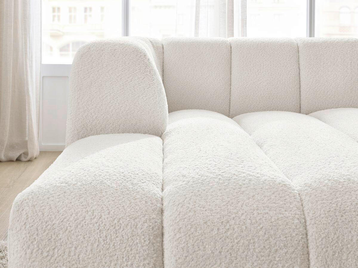 SOFAELEMENT ANNECY Bouclé Weiß  - Schwarz/Weiß, MODERN, Kunststoff/Textil (120/72/170cm)
