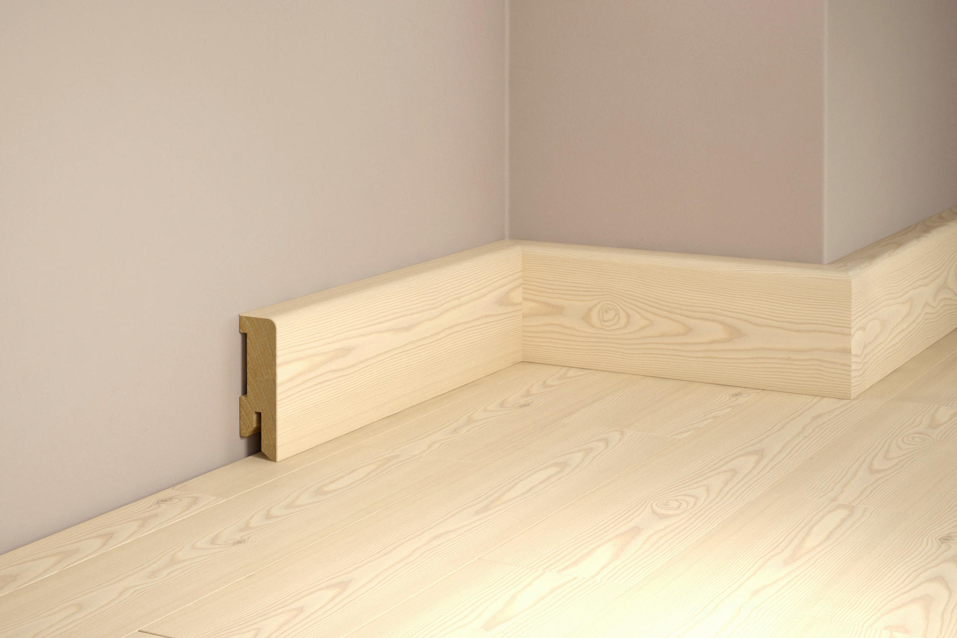 SOCKELLEISTE, Lärche Weiss  - Basics, Holz (250/5/1,6cm) - Tilo